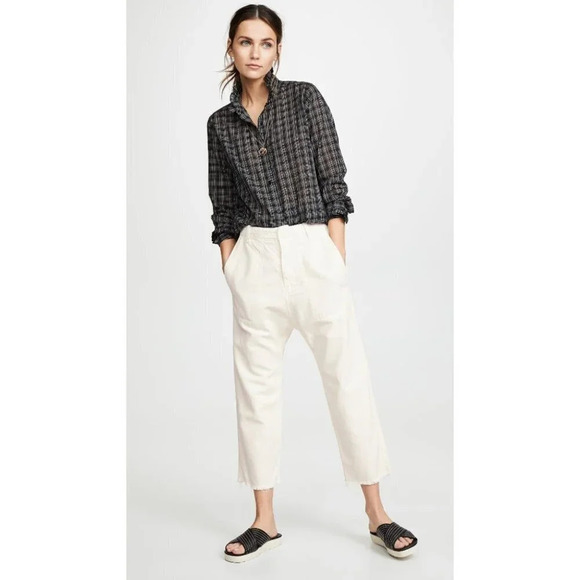 Nili Lotan Luna Eggshell Pants Size 10 NWT $355 - Picture 2 of 11